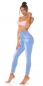 Preview: Figurbetonte High Waist Jeans mit Shaping Funktion - light blue