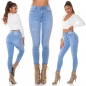 Preview: PushUp High Waist Used Damen Jeans Hose - blue washed