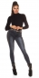 Preview: High Waist Jeans im modischen Vintage-Look - dark grey