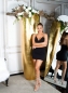 Preview: Elegantes Party-Minikleid mit Strass Träger - schwarz
