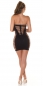 Preview: Sexy GoGo Stretch Minikleid mit Cutouts in schwarz