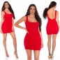 Preview: Sexy Rückenfreies Minikleid mit Rund-Ausschnitt - rot