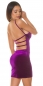 Preview: Sexy Minikleid mit Cut Outs im Rückenbereich - violett