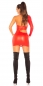 Preview: Wetlook-Minikleid mit sexy Cutout - rot