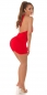 Preview: Sexy Neckholder-Minikleid mit tiefen Rückenausschnitt - rot