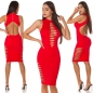 Preview: Tailliertes Midikleid mit sexy Cutouts - rot