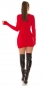 Preview: Rippstrick Minikleid mit sexy Cutouts - rot