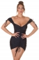 Preview: Sexy Stretch-Kleid mit Carmen-Ausschnitt in schwarz