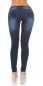 Preview: Sexy Jeans mit aufgesetzter Destroyed-Lage in blue washed