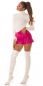 Preview: Sexy High Waist Shorts im Leder-Look - pink