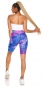 Preview: Figurbetonte Push Up Capri-Leggings im High Waist-Look - blau