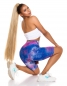 Preview: Figurbetonte Push Up Capri-Leggings im High Waist-Look - blau