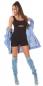 Preview: Sexy Jumpsuit Einteiler im 2in1 Look - schwarz