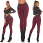 Preview: Moderne Leggings mit Stretch-Einsatz - bordeaux