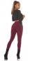 Preview: Moderne Leggings mit Stretch-Einsatz - bordeaux