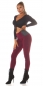 Preview: Moderne Leggings mit Stretch-Einsatz - bordeaux