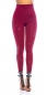 Preview: Nahtlose Thermo-Leggings mit Strass-Steinchen - bordeaux