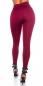 Preview: Nahtlose Thermo-Leggings mit Strass-Steinchen - bordeaux