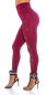 Preview: Nahtlose Thermo-Leggings mit Strass-Steinchen - bordeaux