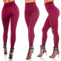 Preview: Nahtlose Thermo-Leggings mit Strass-Steinchen - bordeaux