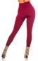 Preview: Highwaist Thermo Leggings mit Zier-Zippern in bordeaux