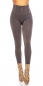 Preview: Highwaist Thermo Leggings mit Zier-Zippern in stone