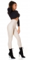 Preview: Thermo Wetlook High Waist Leggings mit Shape-Effekt - beige