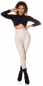 Preview: Thermo Wetlook High Waist Leggings mit Shape-Effekt - beige