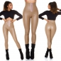 Preview: Thermo Wetlook High Waist Leggings mit Shape-Effekt - braun