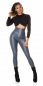 Preview: Thermo Wetlook High Waist Leggings mit Shape-Effekt - stone