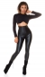 Preview: Thermo Wetlook High Waist Leggings mit Shape-Effekt - schwarz