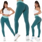 Preview: Leggings im Wabenmuster mit sexy Push Up Effekt - mint