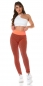 Preview: Leggings im Wabenmuster mit sexy Push Up Effekt - neoncoral