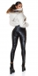 Preview: Sexy Highwaist Thermo-Leggings mit Glamour-Schriftprints - schwarz