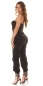 Preview: Bandeau-Overall im Cargo-Style mit Zipper - schwarz