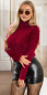 Preview: Flauschiger Rollkragen-Pullover in bordeaux