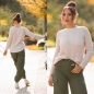 Preview: Weicher Grobstrick-Pullover mit Rundhals-Ausschnitt - beige