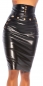 Preview: Wetlook Leder Highwaist Rock