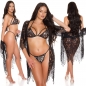 Preview: Sexy Dessou-Set aus feiner Spitze - schwarz