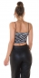 Preview: Kurz geschnittenes Crop Top mit Soft-Cups in zebra