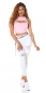 Preview: Ärmelloses Crop-Top im 2in1 Look mit sexy Cutout und Soft Cups - rosa