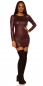 Preview: Kunstleder-Minikleid im sexy Wetlook - bordeaux