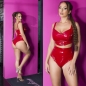 Preview: Sexy High Waist Hotpants im Latex-Look - rot