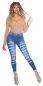 Preview: Skinny Push-Up Jeans im Destroyed-Look - blue washed