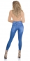 Preview: Skinny Push-Up Jeans im Destroyed-Look - blue washed