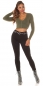 Preview: Sexy Basic High Waist Damen Jeans Hose - schwarz