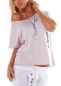 Preview: Meliertes Oversize-Shirt mit Pelikan-Verzierung - rosa