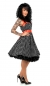 Preview: 50er Style Vintage Swing Kleid mit süsser Satin-Schleife in schwarz / rot