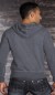 Preview: Legerer warmer Sweat-Pullover mit Kapuze - graphit