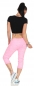 Preview: Freche Capri-Jeanshose mit aufgesetzter Knopfleiste - pink